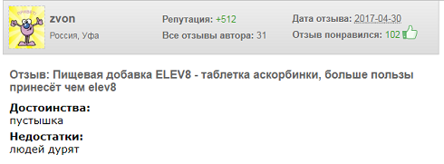 Elev8 (Элев 8): как принимать, отзывы, цена