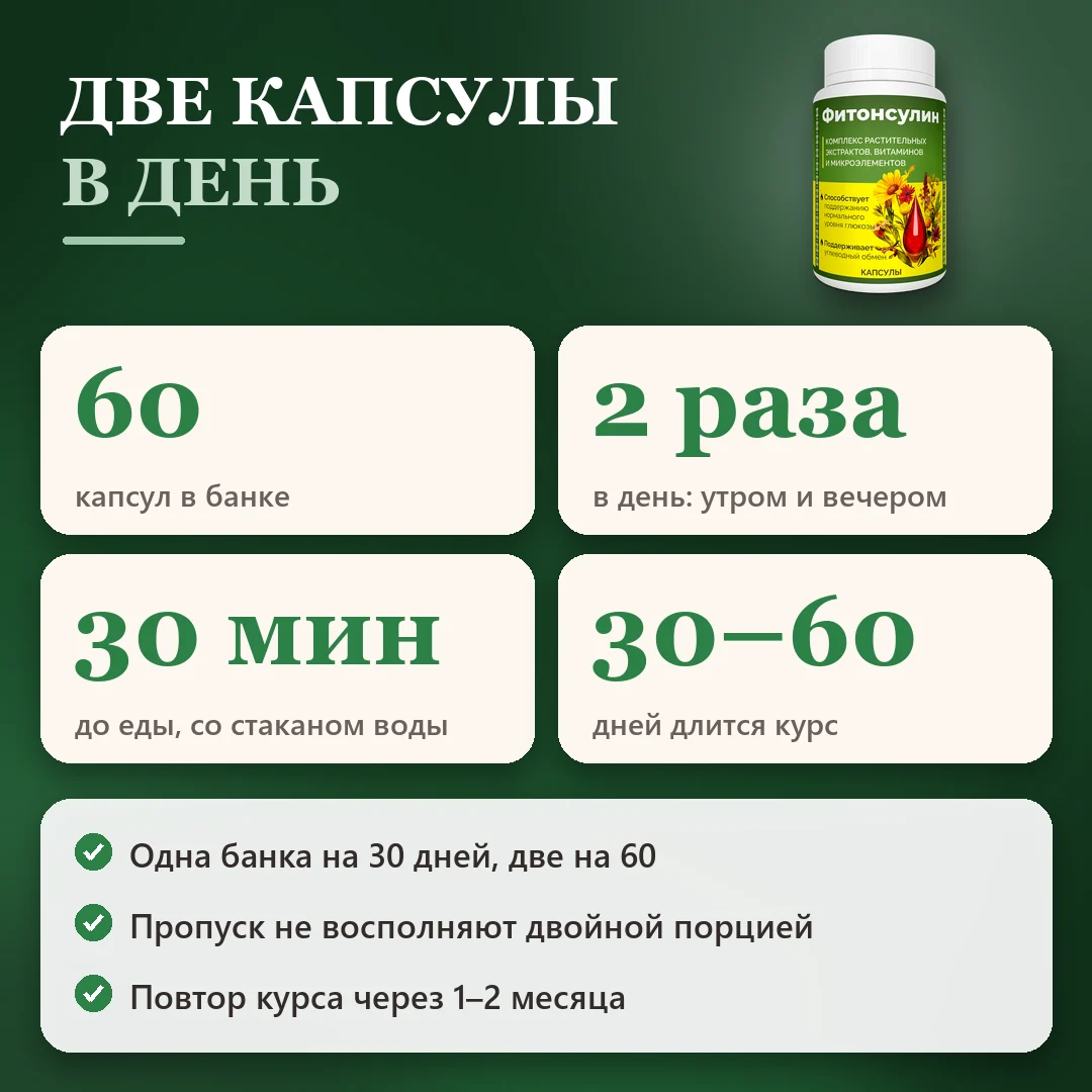Как принимать Фитонсулин: схема и курс